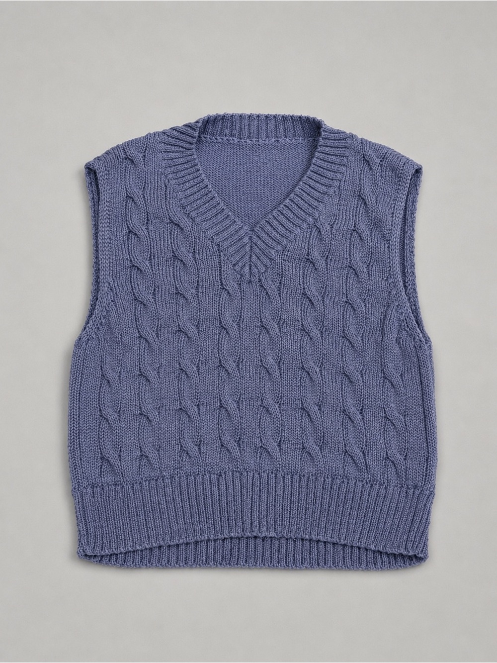 Cable Knit V-Neck Sweater Vest